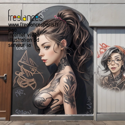 Pao mise en page internet vidéo illustration 3d serveur IA générative AI freelance paris studio de création magazines Y4QBM430